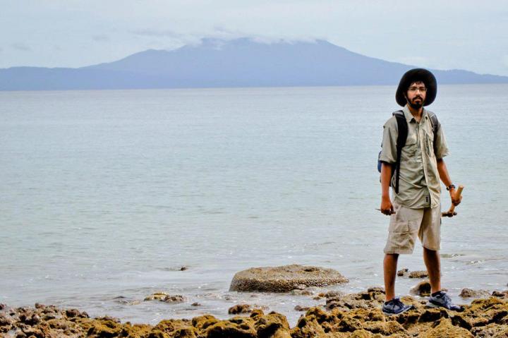 Researcher on Coral