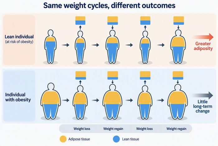 Same weight cycles, different outcomes