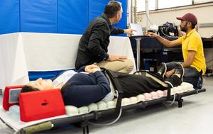 The adaptive spine board uses air-cell technology to prevent pressure injuries