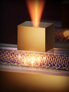 Plasmonic heterostructure for dark exciton control
