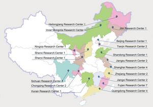 Distribution of specific study sites.