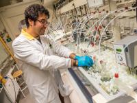 Mohsen Esmaily in his atmospheric corrosion laboratory