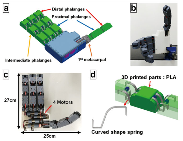 Proposed humanoid robot hand with flexible hinge structure