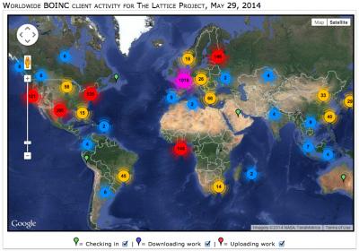 Map of Lattice Project Users