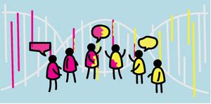 When populations are in contact, they can exchange genes, as well as language features.