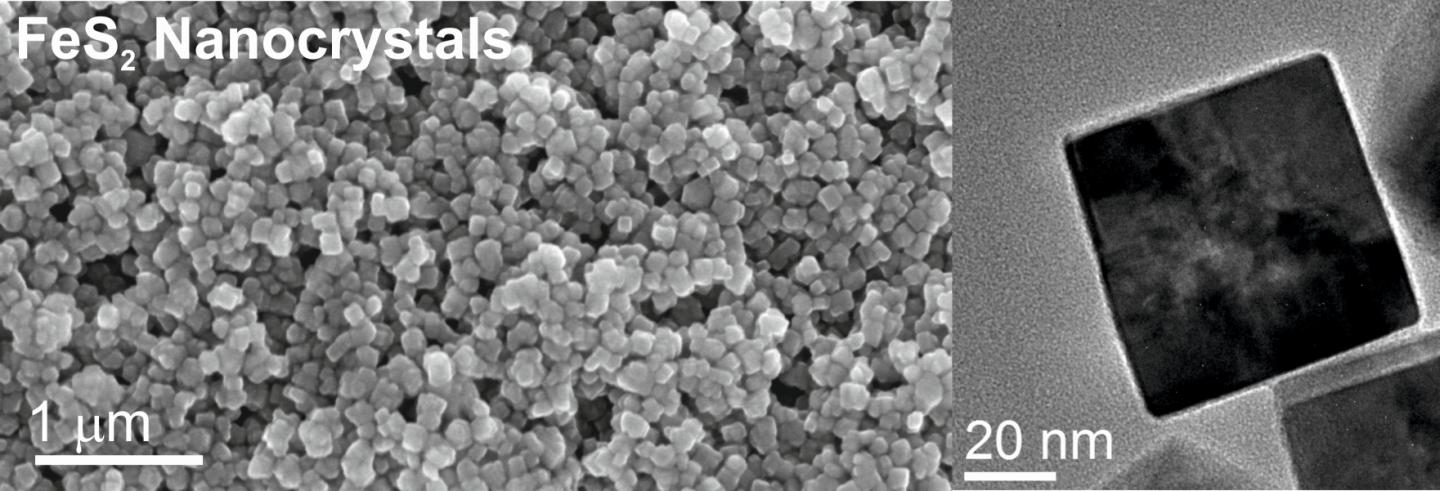 Pyrite Nanocrystals Which Make Up The Cathode In The Fool's Gold Battery