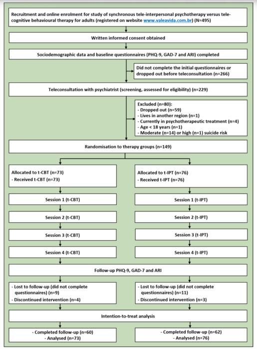 Schematic representation of the trial protocol and CONSORT flow diagram.