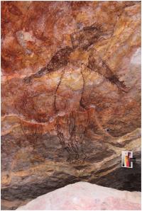 Indeterminate Maliwawa human with lines suggestive of hair all over its body