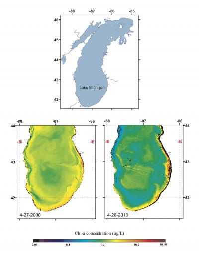 Chlorophyll A Concentrations in Southern Lake Michigan, 2000-2010