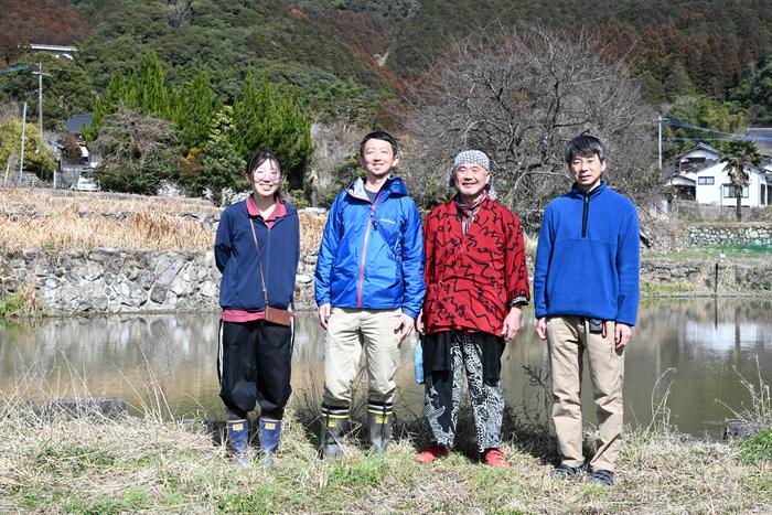 Hayashi and Kano, together with a graduate student and a local resident
