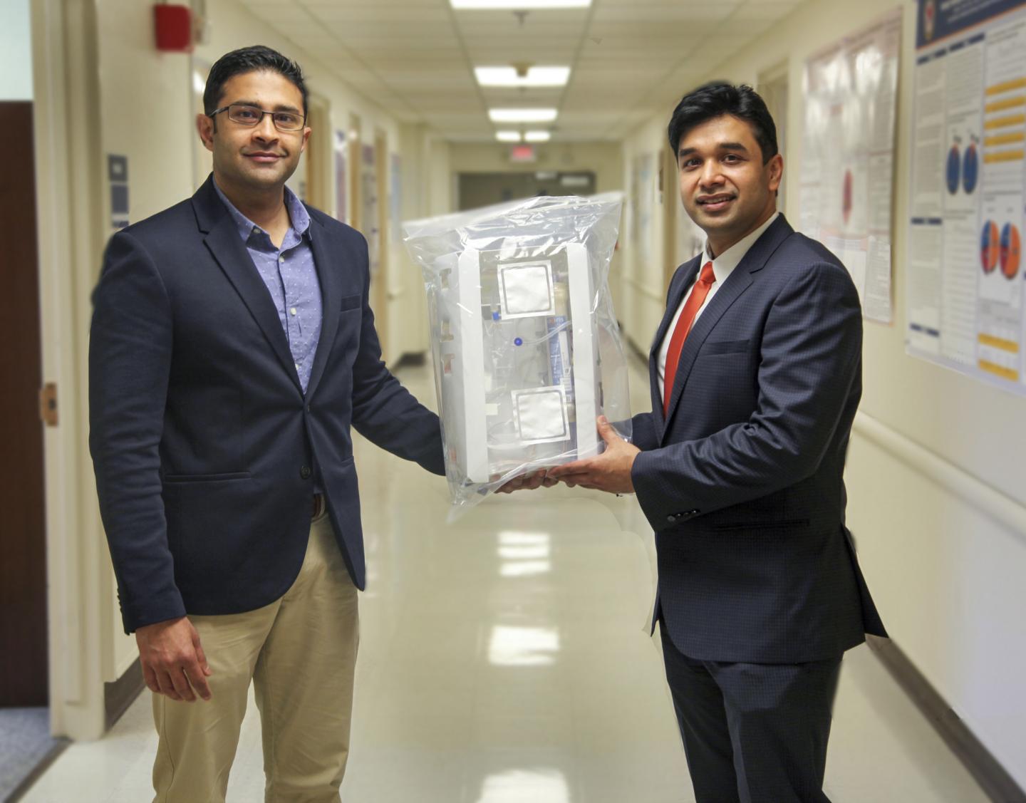 Drs. Azeem Mohammed (left) and Sandeep Padala