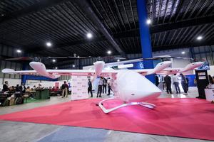 NTU Singapore's 8-metre wingspan prototype unveiled at the Singapore Airshow 2026.