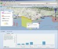 Screenshot of the Web Site Shows How the Interactive Marine Map System Looks