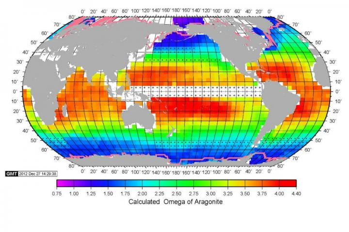 CaCO3 Ocean Map