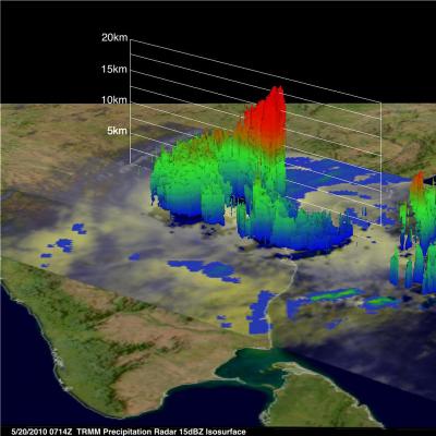 3-D NASA Image of Cyclone Laila