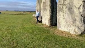 Dr Anthony Clarke and Professor and research co-author Chris Kirkland at Stonehenge