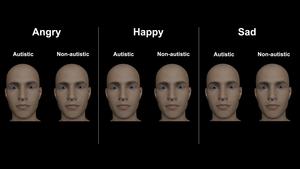 Heatmap of posed angry, sad, and happy emotions in facial expressions