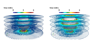 Visualisation of the simulation results