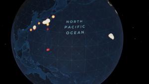 Dives with Visual Observations Concentration in the Pacific Ocean