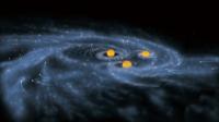巨大星が形成される様子の想像図