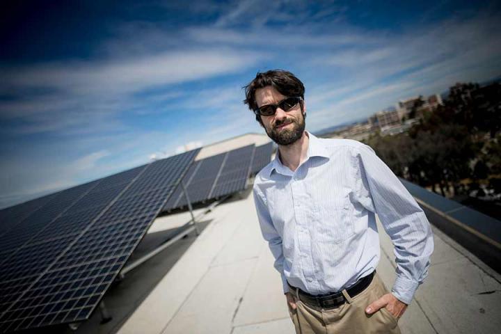 Prof. Jan Kleissl With Solar Panels