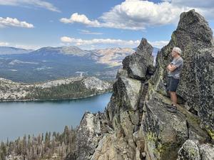 Hugh Safford looks over Lake Tahoe Basin