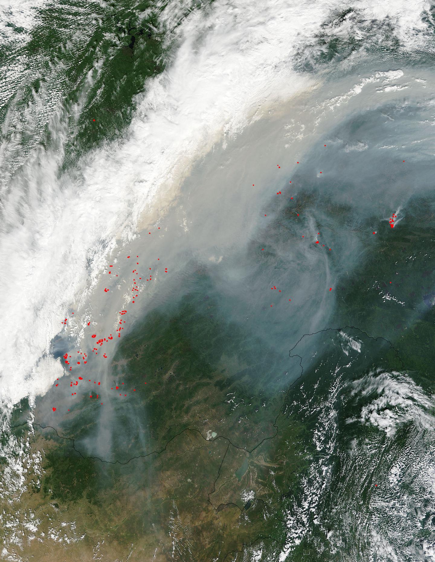 Fires Near Lake Baikul, Russia