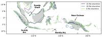 The rise mountains along the Southeast Asian island arc