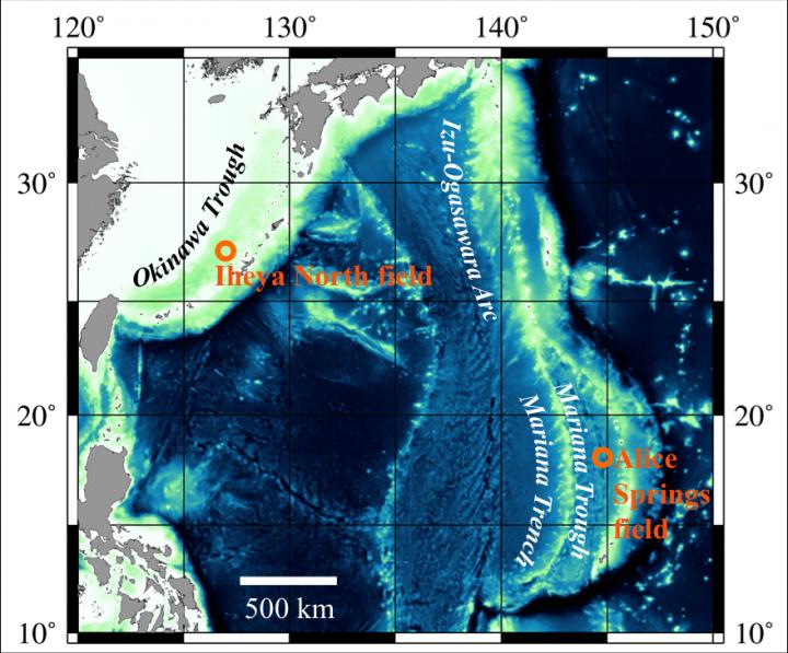 Map of Ocean Troughs