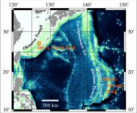 Map of Ocean Troughs