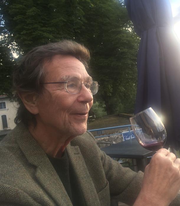 Clinical trial participant Robert Brightman lived for roughly two years after starting the trial. He is seen here on vacation in France in 2021. Photo credit: Maria Lepowsky