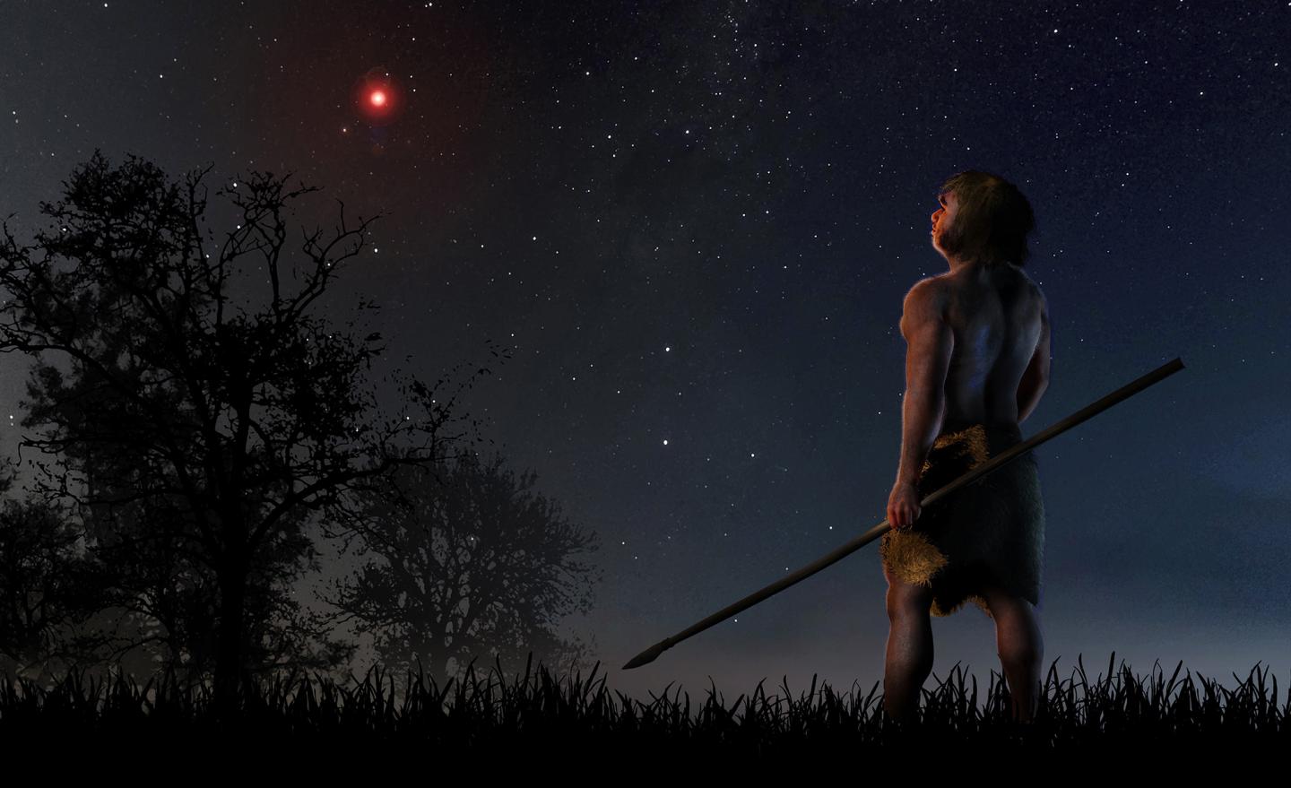 A Star Disturbed the Comets of the Solar System in Prehistory