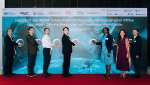 Officiating the inaugural ceremony of the Urban-PREDICT International Coordination Office