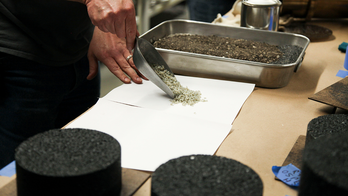 Plastic waste particles