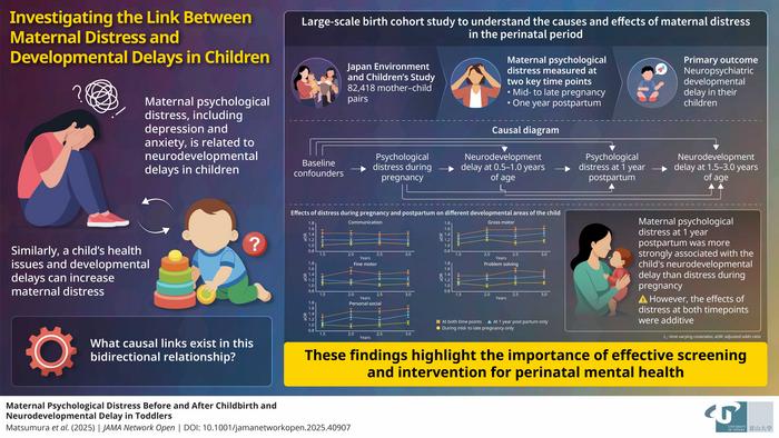Investigating the link between maternal distress and developmental delays in children