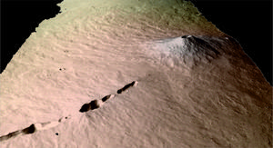 Visualization of the studied volcanic system (Pavonis fissure). Image courtesy Bartosz Pieterek.