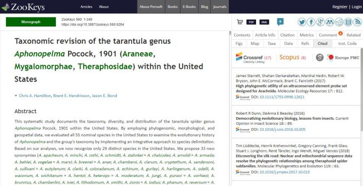 Example of the Citation Insights Already Available from ARPHA