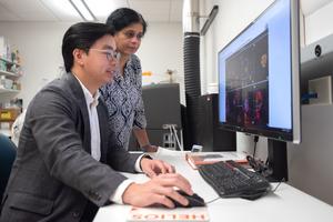 Joseph Chen, left, and Kavitha Yaddanapudi, UofL immuno-oncology researchers