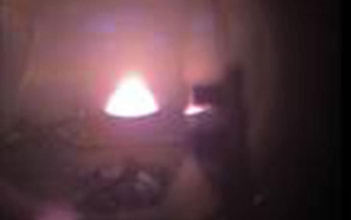 The appearance of plasma emission