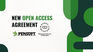 New Open Access Agreement announcement featuring Pensoft and the National Library of Sweden