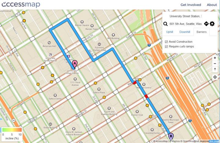 AccessMap Screenshot