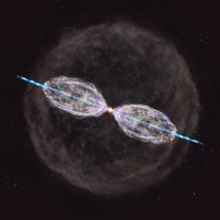 Artist's impression of W43A based on the ALMA observation results