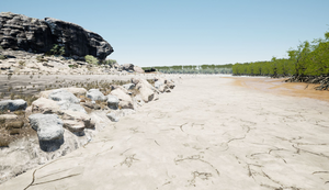 Sea level flooding at Red Lily Lagoon area