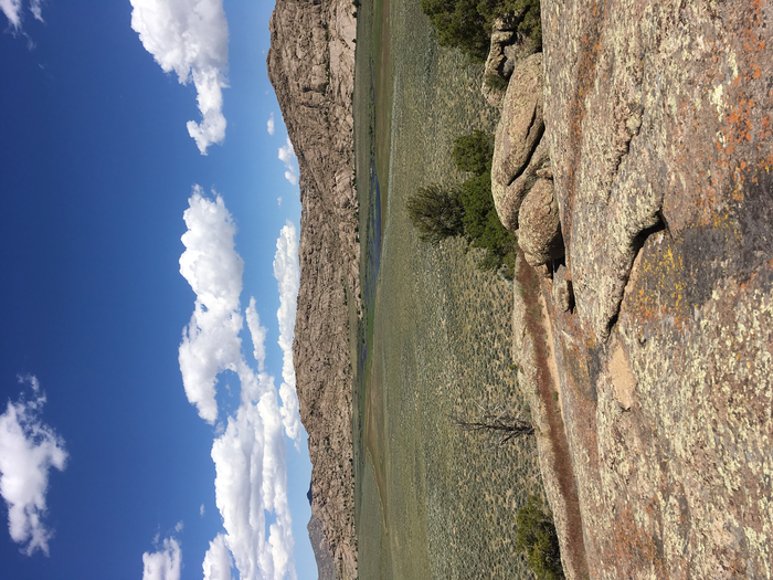 Cratonic rocks in the Granite Mountains in Wyoming