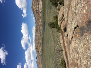 Cratonic rocks in the Granite Mountains in Wyoming