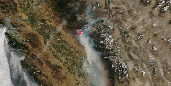 California's Ferguson Fire Dangers Now Include Air Quality