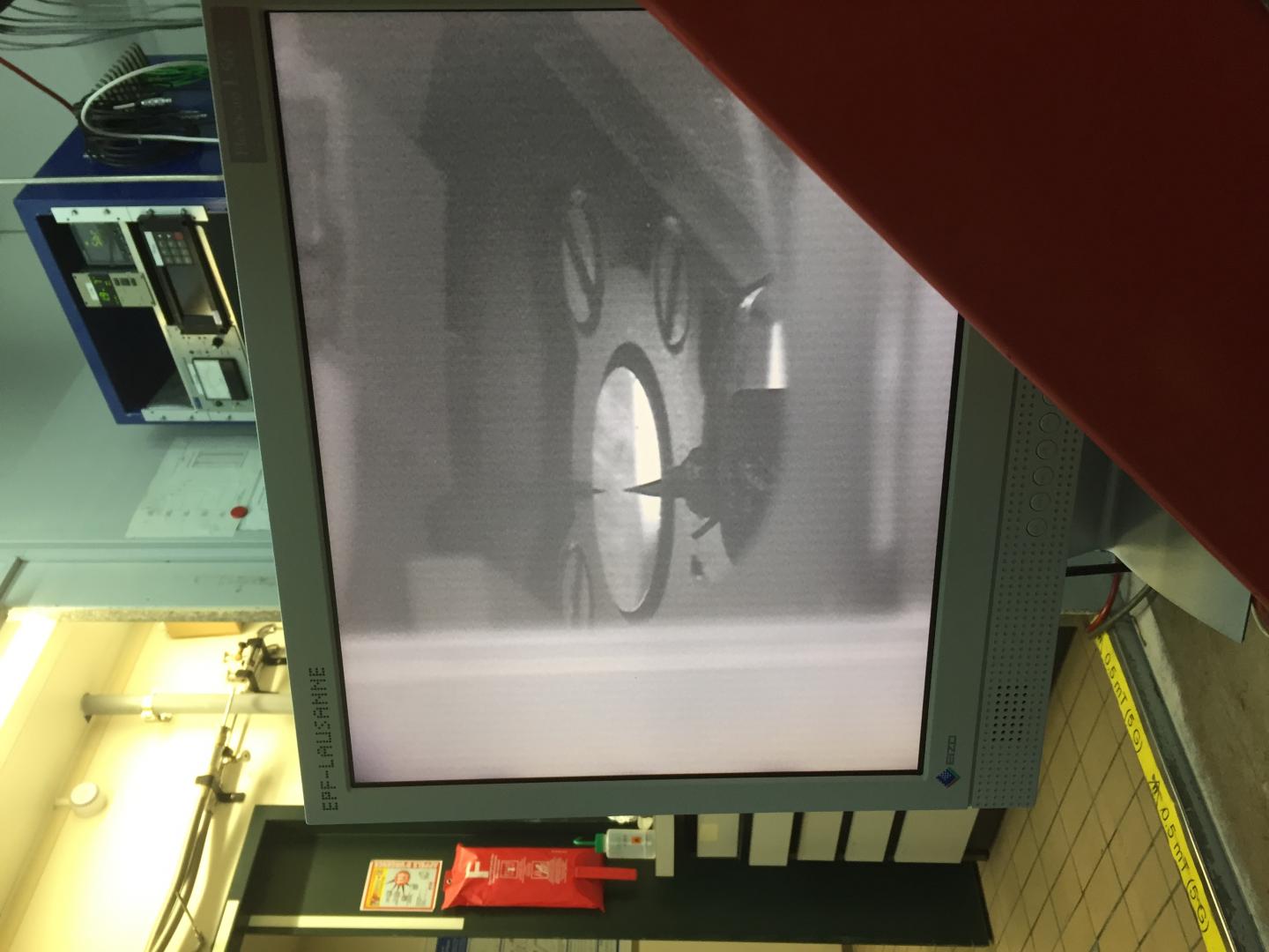 View into the Scanning Tunneling Microscope Used in the Study