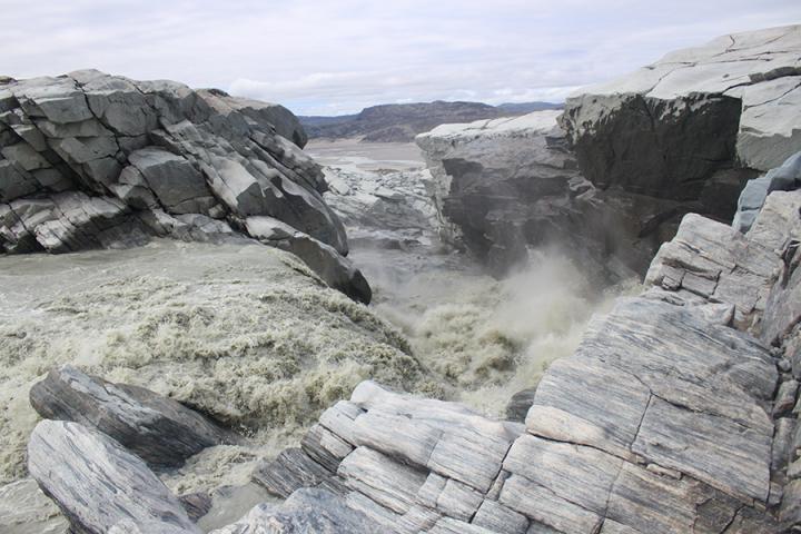 Meltwater from Greenland ice sheet