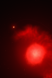 A Jupiter-Like Planet Escapes Dying Star's Explosive Red Giant Phase