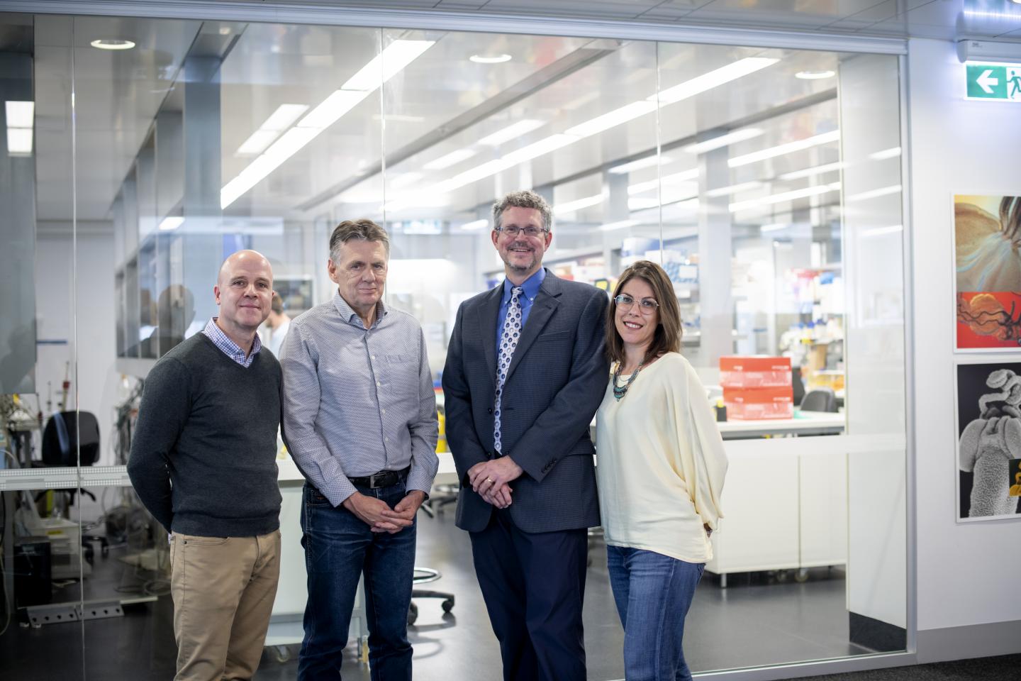 (L-R) Dr Manuel de la Ruiz, Professor Alan Cowman, Dr David Olsen and Dr Paola Favuzza